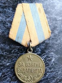 Медаль "За взятия Будапешта"
