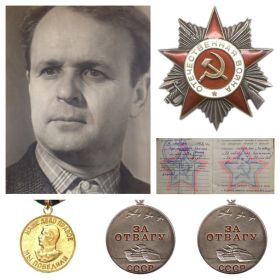 2 медали "За отвагу", медаль за побуду над Фашистской Германии Орден отечественной войны