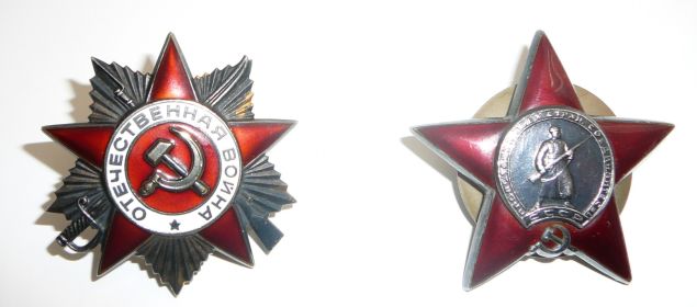 награждён 2-мя орденами «Красной звезды», орденом «Великой отечественной войны» 2-й степени