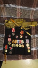 Орден «Красного знамени», 2 ордена «Красной звезды»,  медаль «За взятие Будапешта», медаль «За взятие Вены», «за победу над Германией в Великой Отечественной войне  1941-1945г и   Орденом «Ле