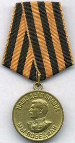 Медаль: «За победу над Германией в Великой Отечественной войне 1941–1945 гг.», Орден Отечественной войны II степени