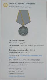 Медаль "За боевые заслуги"
