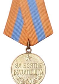Медаль "За взятие Будапешта" (09.06.1945)