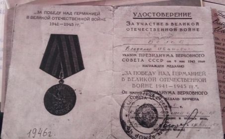 За Победу на Германией В ВОВ 1941-1945 г