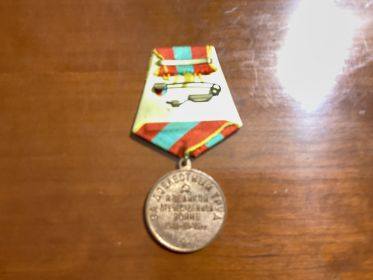 Медаль  «За доблестный труд в Великой Отечественной войне»