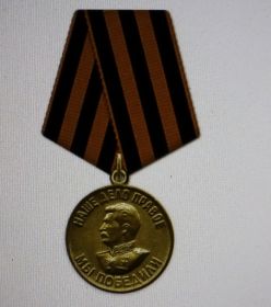 медаль "За победу  над  Германией в Великой  Отечественной войне 1941-1945 гг"