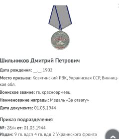 Медаль «за отвагу»