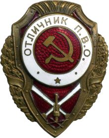 Знак "Отличник ПВО"