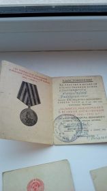 Медаль "За победу над Германией в ВОВ 1941-1945 гг."