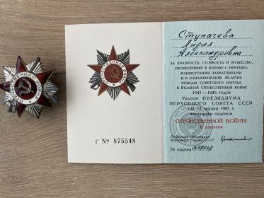 Орден ОТЕЧЕСТВЕННОЙ ВОЙНЫ II степени
