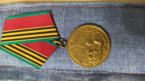 Медаль за участие в героической обороне Ленинграда