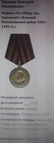 Медаль За победу над Германией в Великой Отечественной войне 1941-1945гг.
