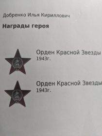 Медаль "За боевые заслуги", Орден Красной Звезды