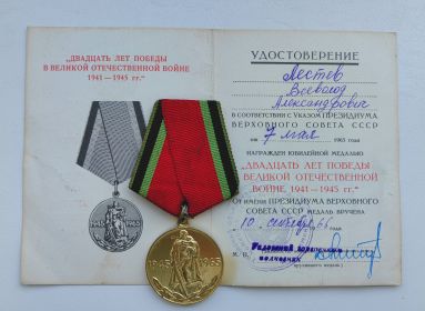 Медаль "Двадцать лет Победы Великой Отечественной войне 1941-1945 гг"