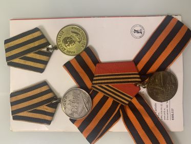 За боевые заслуги, за Победу над Германией, юбилейные медали