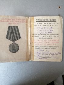 Медаль За победу над Германией в Великой Отечественной войне 1941-1945г.