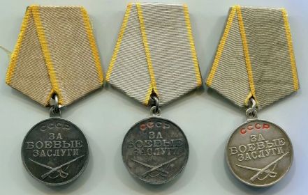 03.11.1944 Медаль «За боевые заслуги»