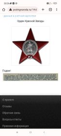 орден "Красной звезды", медаль " За отвагу"