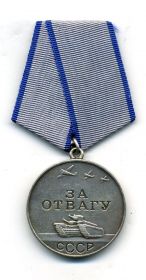 Медаль "За отвагу". Приказ № 21/н от 15.12.1943г. Издан: 294 сд (849 ап).