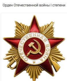 орден Отечественной войны 1-й степени.
