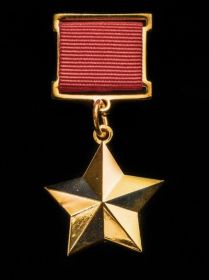 Медаль «Золотая звезда» СССР. Так же были и другие награды.
