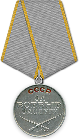 Медаль " За боевые заслуги" 1943г.