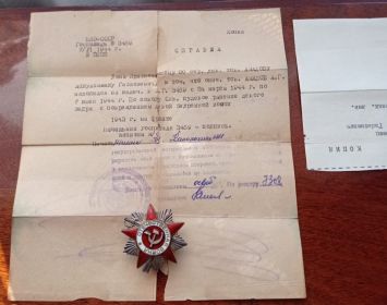 Медаль за оборону Ленинграда, Медаль за боевые заслуги, Орден Отечественной Войны второй степени.