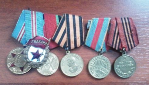 Орден «Отечественной войны» II степени 1945, 1985; Медаль: «За освобождение Варшавы», «За взятие Берлина», «За победу над Германией»