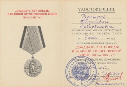 двадцать лет победы в Великой Отечественной Войне 1941-1945 гг