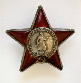 Орден Красной Звезды №031/н от 24.09.1944 года.