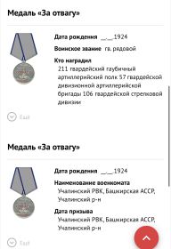 (2) Медаль  «За Отвагу»