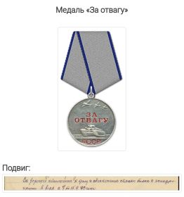 Медаль « За Отвагу»