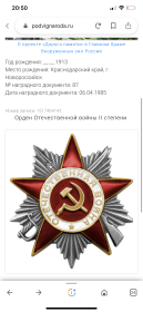 Орден Отечесвенной войны II степени