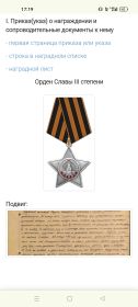 Орден Славы 3 степени