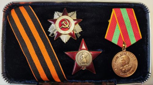 Два ордена красной звезды, орден Великой Отечественной войны