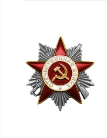 Медаль «За боевые заслуги». Орден Отечественной войны II степени