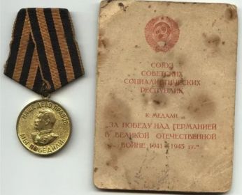 Медаль " за Победу над Германией"