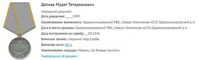 Медаль "За боевые заслуги"