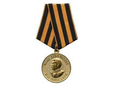 медаль "За победу над Германией в Великой Отечественной войне 1941-1945 гг"