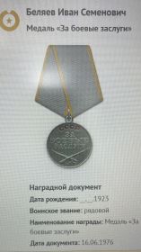 Медаль "За боевые заслуги"