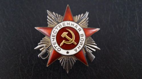 орден"Отечественной войны 2 степени".