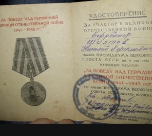 Медаль за победу в Великой отечественной Войне