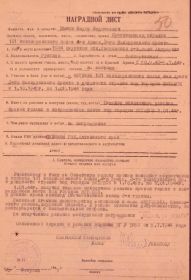 : Орденом Отечественной войны II степени; Медаль «За отвагу»; Медаль «За победу над Германией в Великой Отечественной войне 1941–1945 гг.» ; Медаль «За боевые заслуги»;