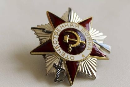 Орден «Отечественной войны II степени».