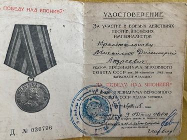 За победу над Японией