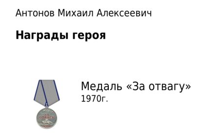медаль "За отвагу"