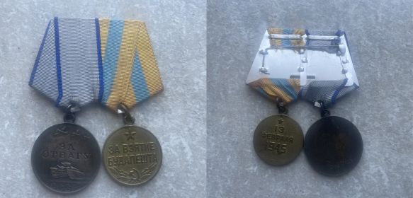 За Отвагу, За взятие Будапешта