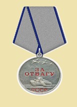 5 ноября 1943 года был награжден медалью "За отвагу"