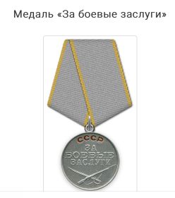 За боевые заслуг