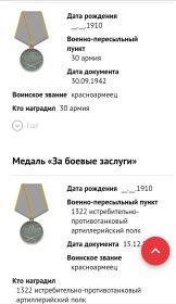 Медаль «За боевые заслуги»